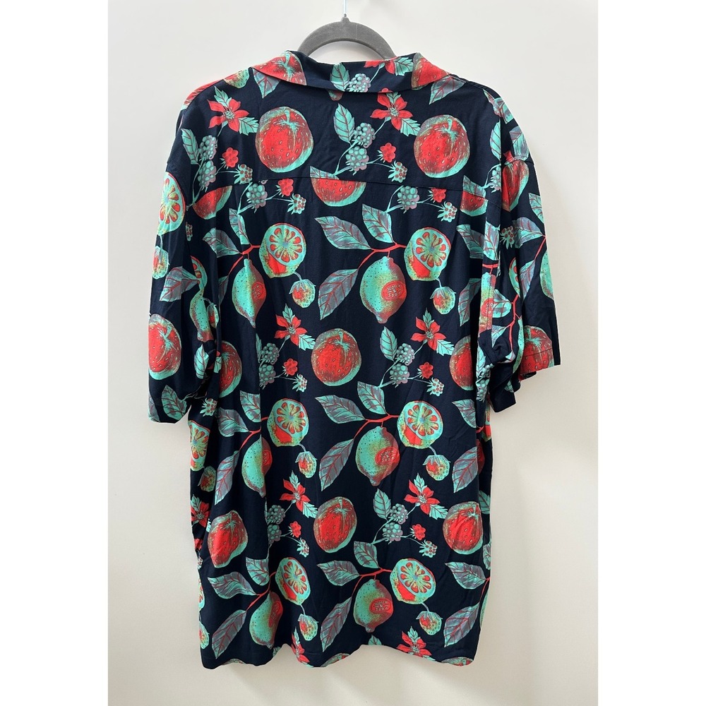 NWT Scotch & Soda Mens Amsterdam Colorful Fruit Print Button Camp Shirt Size XXL - Picture 10 of 11